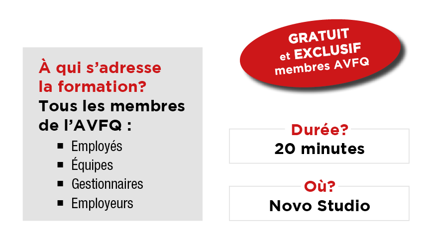Programme adressé aux membres AVFQ Programme adressé aux membres AVFQ